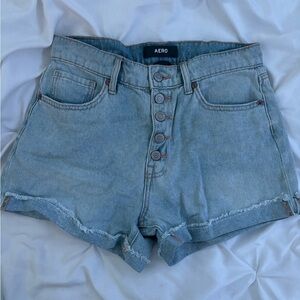 Aeropostale High Rise Denim Mom Short